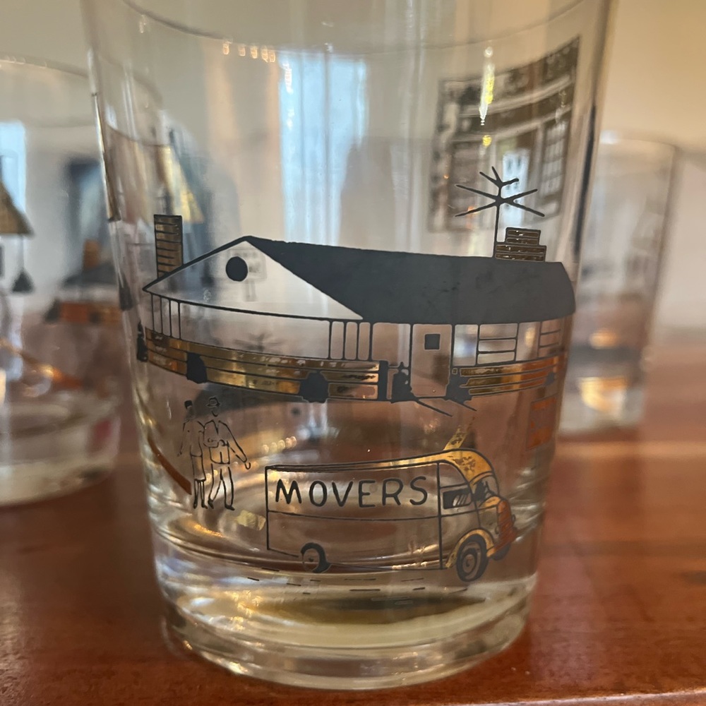Time for a toast! Retro Mid Century New Home Glasses (4)